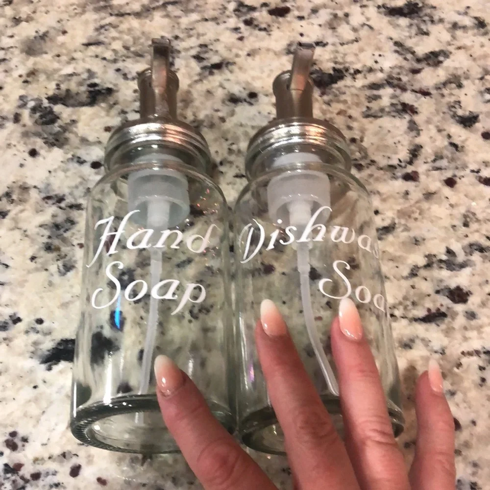 Dishwashing And Hand Soap Pump Dispenser Holder Decor Kitchen Set of 2?
